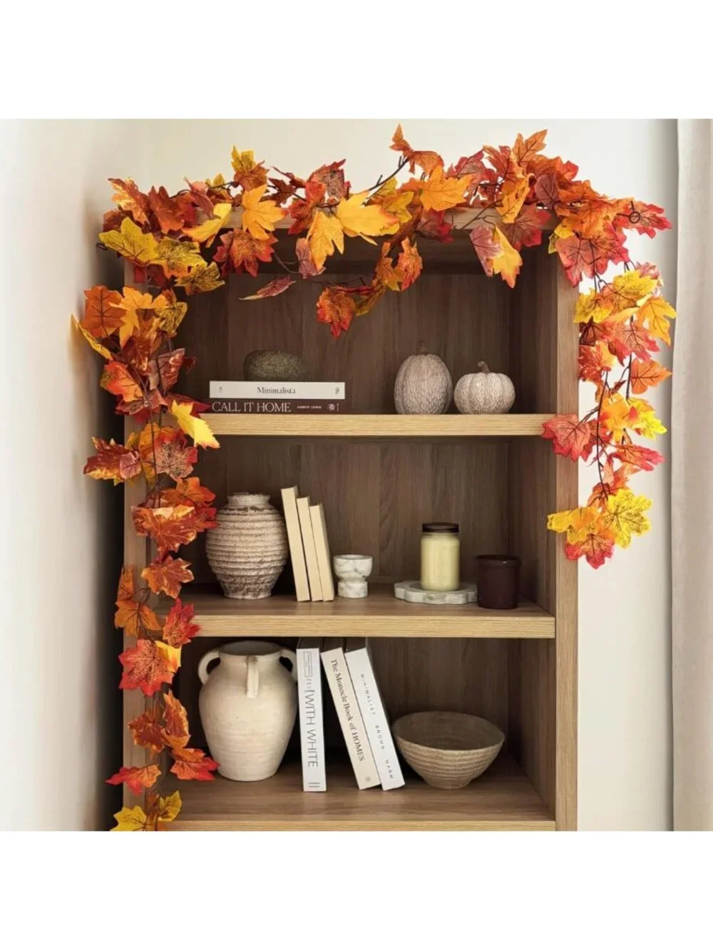 18-Pack Artificial Fall Leaf Garland - 106.2Ft Autumn Decor for Home & Parties